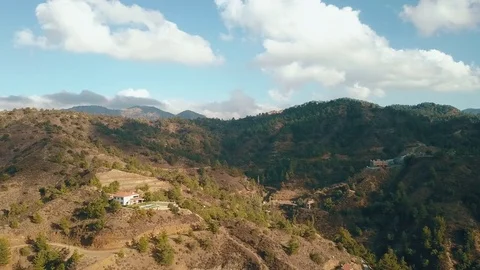 Aerial View of Cyprus mountain Stock Footage 84621794