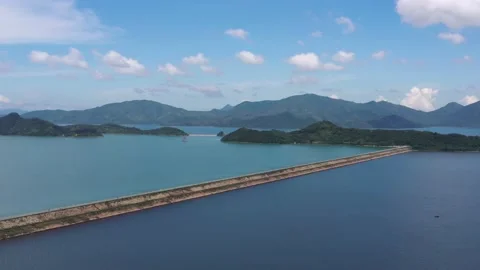 Aerial view of the dam Stock Footage 133745292