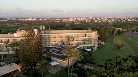 Aerial view of Dan Caesarea Resort Hotel, Israel. Stock Footage 316142685