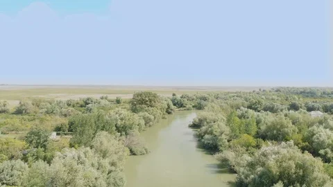 Aerial View of Danube River Stock Footage 96748445
