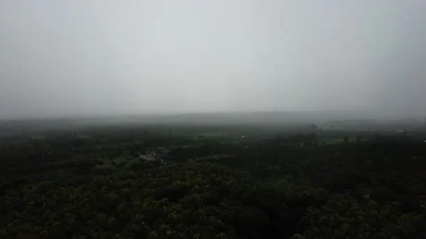 Aerial view of dark sky clouds background. Horrible weather Stock Footage 211952770