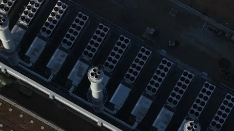 Aerial View of Data Center Campus Under Construction in Hanau Germany Stock Footage 346885730