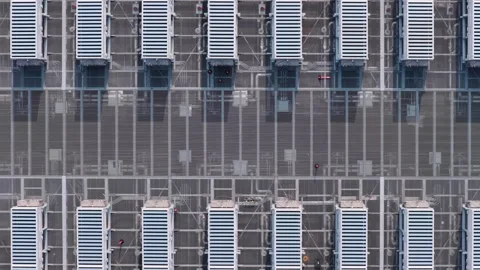 Aerial view of a data center in Illinois, United States. Stock Footage 341443664
