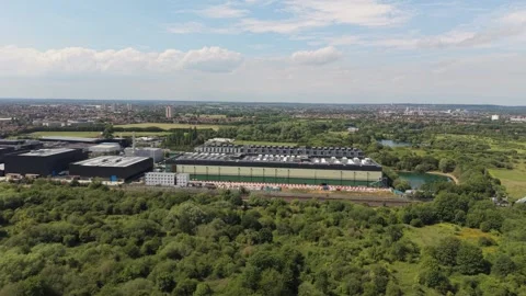 Aerial view of Data Center in London, United Kingdom. Stock Footage 337865087