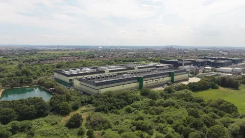 Aerial view of Data Center in London, United Kingdom. Stock Footage 337866415
