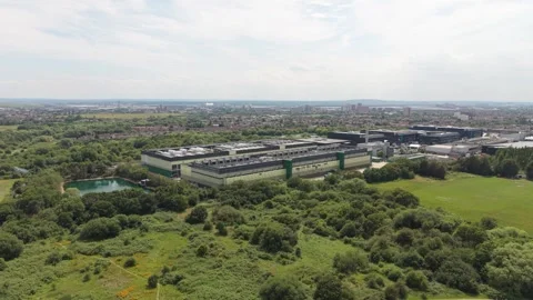 Aerial view of data center in London, United Kingdom. Stock Footage 337866536