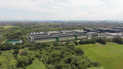 Aerial view of Data Center in London, United Kingdom. Stock Footage 337866577