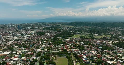 Aerial view of Davao City. Stock Footage 243641843