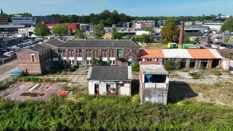 Aerial view of De Kop van Isselt' in Amersfoort Video stock 282818890