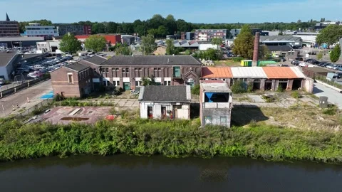 Aerial view of De Kop van Isselt' in Amersfoort 스톡 동영상 282818896