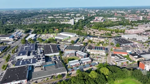 Aerial view of De Kop van Isselt' in Amersfoort Video stock 282818898