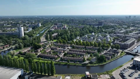 Aerial view of De Kop van Isselt' in Amersfoort Video stock 282818927