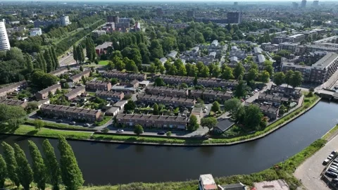 Aerial view of De Kop van Isselt' in Amersfoort Video stock 282818928