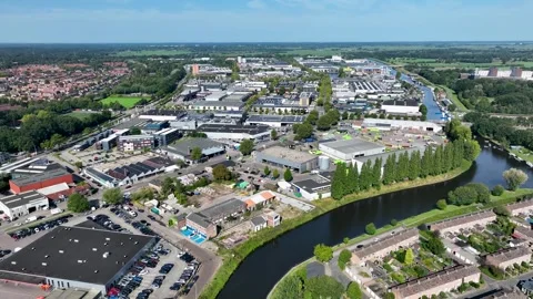 Aerial view of De Kop van Isselt' in Amersfoort Video stock 282818936