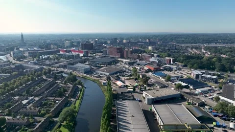 Aerial view of De Kop van Isselt' in Amersfoort Video stock 282896752