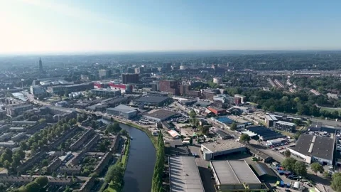 Aerial view of De Kop van Isselt' in Amersfoort Video stock 282896754