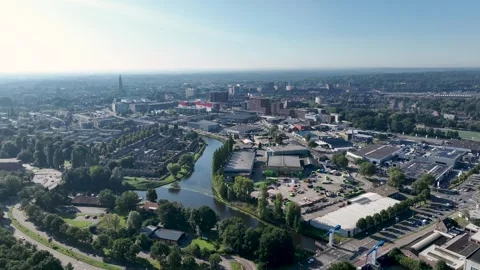 Aerial view of De Kop van Isselt' in Amersfoort Video stock 282896756