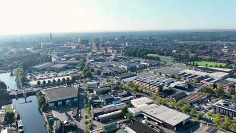 Aerial view of De Kop van Isselt' in Amersfoort Video stock 282896759