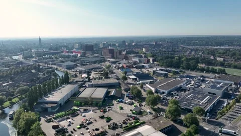 Aerial view of De Kop van Isselt' in Amersfoort Video stock 282896767