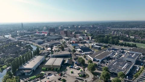 Aerial view of De Kop van Isselt' in Amersfoort Video stock 282896768
