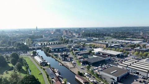 Aerial view of De Kop van Isselt' in Amersfoort Video stock 282896773