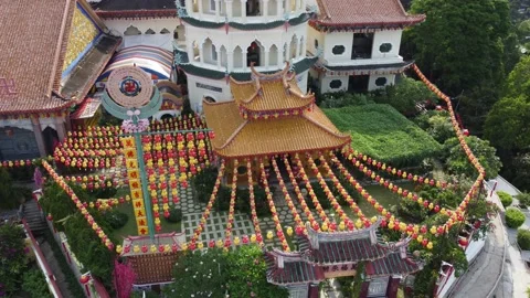 Aerial view decoration of lantern Vidéo 150313587