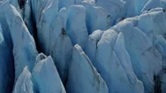 Aerial View Deep Crevasses Ice Blue Glacier, Arctic Region, Usa Stock Footage