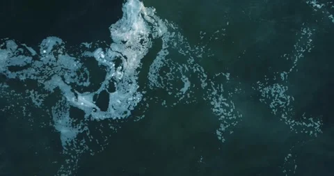 Aerial view of deep dark ocean water Minimalist nature background of the sea Stock Footage 322519954