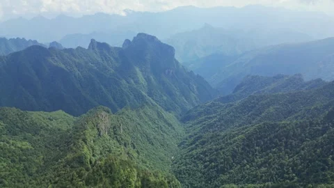 Aerial View of Deep Karst Canyon Peak Forest in Shennongjia Hubei China Video stock 337939501