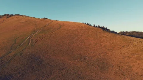 Aerial view of deforestated mountain slopes 動画素材 93219826