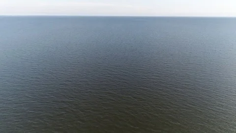 Aerial View of Delaware Bay Marsh in New Jersey Stock Footage 76855982