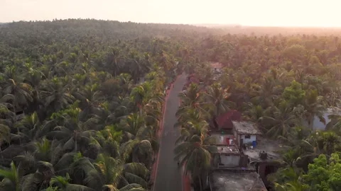 Aerial View of Delhi empty roads due to the coronavirus pandemic Stock Footage 345226696