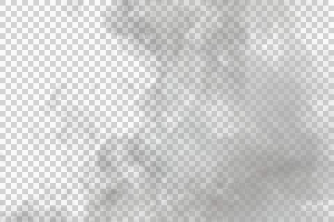 Aerial view of dense grey clouds or fog engulfing dark Stock Illustration