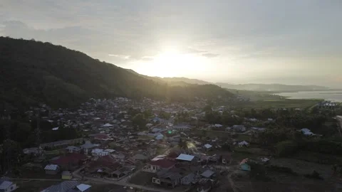 Aerial view of densely populated settlements Stock Footage 255478608