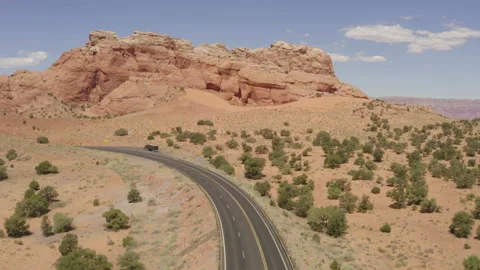 Aerial view of the desert Stock Footage 166014771