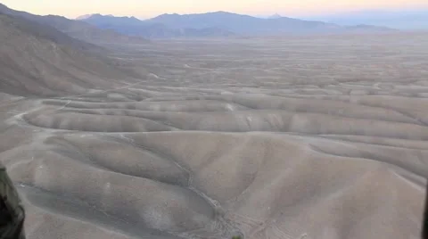 Aerial view of desert from helicopter Video stock 46731491