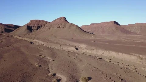 Aerial view of desert landscape near Noordoewer in Namibia Stock Footage