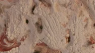 Aerial View Of Desert Landscape With Person Walking Stock Footage