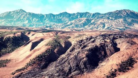 Aerial view of desert at the Libya Stock Illustration