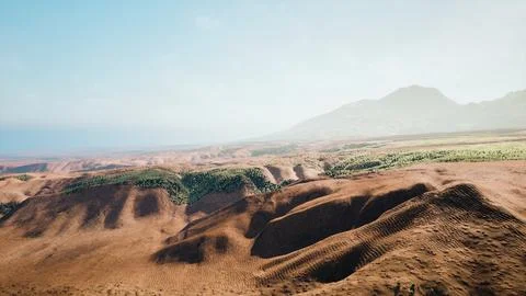 Aerial view of desert at the Libya Stock Illustration