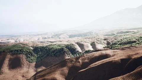 Aerial view of desert at the Libya Stock Illustration