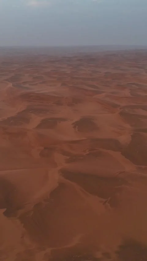 Aerial View of Desert Sand Dunes After Rain in Saudi Arabia Stock Footage 340059491