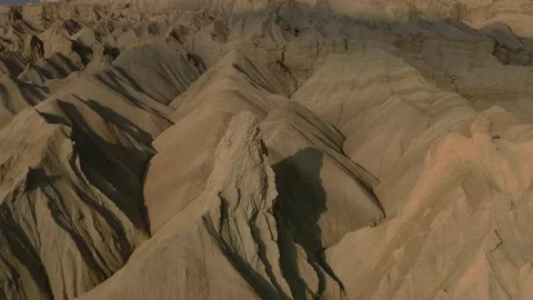 Aerial view of desert surface Beside the Dead Sea Stock Footage 221548826