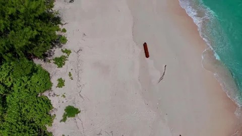 Aerial view of a deserted beach. Stock Footage 310030078