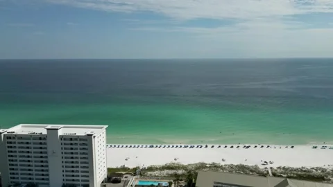 Aerial view of Destin beachfront in Florida. Video stock 344698719