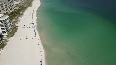 Aerial view of Destin beachfront in Florida. Stock Footage 344698722
