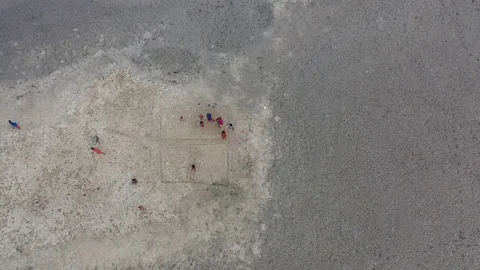 Aerial view of devastating coastal area Stock Footage 119003123