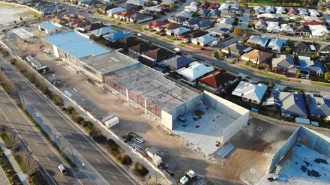 Aerial View of Developing Buildings in Australia Stock-Footage 142942920