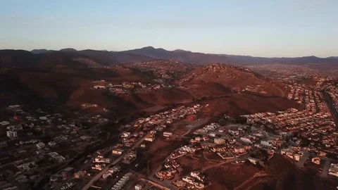 Aerial view of developing residential areas of Ensenada Video stock 122105112