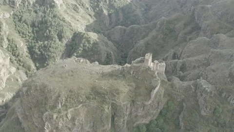 Aerial view of Devil Castle in Ardahan. 4K Footage in Turkey Stock Footage 234137761
